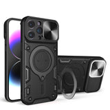 CD Texture Sliding Camshield Magnetic Holder Phone Case, For iPhone 14, For iPhone 14 Pro, For iPhone 14 Pro Max, For iPhone 13 Pro Max, For iPhone 13 Pro, For iPhone 13, For iPhone 12, For iPhone 12 Pro Max