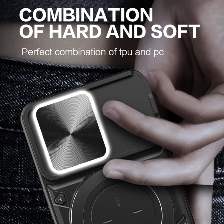 CD Texture Sliding Camshield Magnetic Holder Phone Case, For iPhone 14, For iPhone 14 Pro, For iPhone 14 Pro Max, For iPhone 13 Pro Max, For iPhone 13 Pro, For iPhone 13, For iPhone 12, For iPhone 12 Pro Max