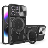 CD Texture Sliding Camshield Magnetic Holder Phone Case, For iPhone 14, For iPhone 14 Pro, For iPhone 14 Pro Max, For iPhone 13 Pro Max, For iPhone 13 Pro, For iPhone 13, For iPhone 12, For iPhone 12 Pro Max