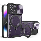 CD Texture Sliding Camshield Magnetic Holder Phone Case, For iPhone 14, For iPhone 14 Pro, For iPhone 14 Pro Max, For iPhone 13 Pro Max, For iPhone 13 Pro, For iPhone 13, For iPhone 12, For iPhone 12 Pro Max