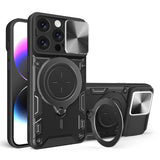 CD Texture Sliding Camshield Magnetic Holder Phone Case, For iPhone 16 Pro, For iPhone 16 Plus, For iPhone 16, For iPhone 15 Pro Max, For iPhone 15 Pro, For iPhone 15 Plus, For iPhone 15, For iPhone 14 Plus