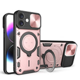 CD Texture Sliding Camshield Magnetic Holder Phone Case, For iPhone 16 Pro, For iPhone 16 Plus, For iPhone 16, For iPhone 15 Pro Max, For iPhone 15 Pro, For iPhone 15 Plus, For iPhone 15, For iPhone 14 Plus
