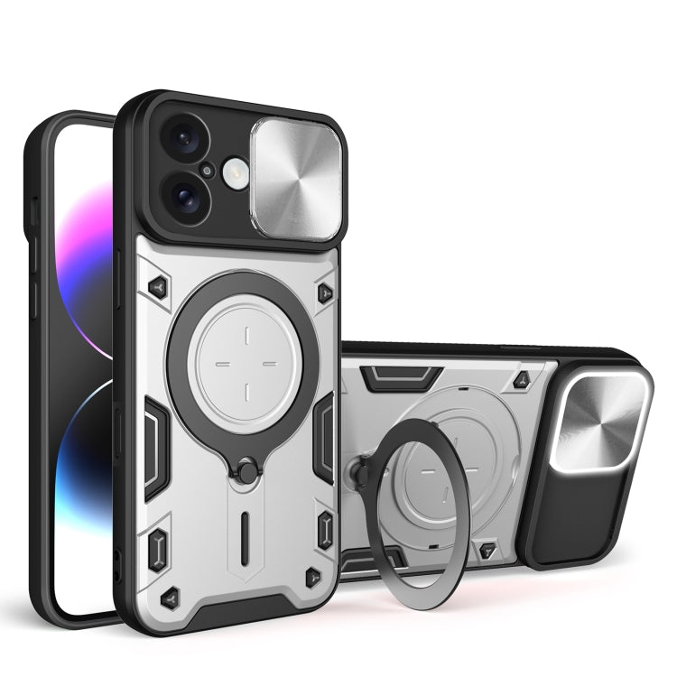 CD Texture Sliding Camshield Magnetic Holder Phone Case, For iPhone 16, For iPhone 15 Pro Max, For iPhone 15 Pro, For iPhone 15 Plus, For iPhone 15, For iPhone 14 Plus, For iPhone 14, For iPhone 14 Pro