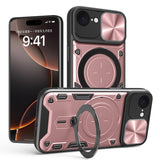 CD Texture Sliding Camshield Magnetic Holder Phone Case, For iPhone 18 Pro, For iPhone 18 Pro Max, For iPhone 17e / 16e, For iPhone 17 Pro Max, For iPhone 17 Pro, For iPhone 17, For iPhone Air, For iPhone 16 Pro Max