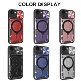 CD Texture Sliding Camshield Magnetic Holder Phone Case, For iPhone 17e / 16e, For iPhone 17 Pro Max, For iPhone 17 Pro, For iPhone 17, For iPhone Air, For iPhone 16 Pro Max, For iPhone 16 Pro, For iPhone 16 Plus