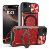 CD Texture Sliding Camshield Magnetic Holder Phone Case, For iPhone 18 Pro, For iPhone 18 Pro Max, For iPhone 17e / 16e, For iPhone 17 Pro Max, For iPhone 17 Pro, For iPhone 17, For iPhone Air, For iPhone 16 Pro Max