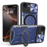 CD Texture Sliding Camshield Magnetic Holder Phone Case, For iPhone 18 Pro, For iPhone 18 Pro Max, For iPhone 17e / 16e, For iPhone 17 Pro Max, For iPhone 17 Pro, For iPhone 17, For iPhone Air, For iPhone 16 Pro Max