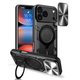 CD Texture Sliding Camshield Magnetic Holder Phone Case, For iPhone 18 Pro, For iPhone 18 Pro Max, For iPhone 17e / 16e, For iPhone 17 Pro Max, For iPhone 17 Pro, For iPhone 17, For iPhone Air, For iPhone 16 Pro Max