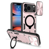 CD Texture Sliding Camshield Magnetic Holder Phone Case, For iPhone 18 Pro, For iPhone 18 Pro Max, For iPhone 17e / 16e, For iPhone 17 Pro Max, For iPhone 17 Pro, For iPhone 17, For iPhone Air, For iPhone 16 Pro Max