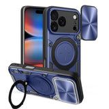 CD Texture Sliding Camshield Magnetic Holder Phone Case, For iPhone 18 Pro, For iPhone 18 Pro Max, For iPhone 17e / 16e, For iPhone 17 Pro Max, For iPhone 17 Pro, For iPhone 17, For iPhone Air, For iPhone 16 Pro Max