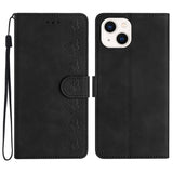 Seven Butterflies Embossed Leather Phone Case, For iPhone 16, For iPhone 15 Pro Max, For iPhone 15 Pro, For iPhone 15 Plus, For iPhone 15, For iPhone 14 Plus, For iPhone 14, For iPhone 14 Pro