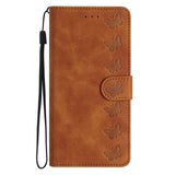Seven Butterflies Embossed Leather Phone Case, For iPhone 14 Pro Max, For iPhone 13 Pro Max, For iPhone 13 Pro, For iPhone 13, For iPhone 13 mini, For iPhone 12, For iPhone 12 Pro Max, For iPhone 12 Pro