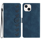 Seven Butterflies Embossed Leather Phone Case, For iPhone 14 Pro Max, For iPhone 13 Pro Max, For iPhone 13 Pro, For iPhone 13, For iPhone 13 mini, For iPhone 12, For iPhone 12 Pro Max, For iPhone 12 Pro