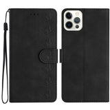 Seven Butterflies Embossed Leather Phone Case, For iPhone 16, For iPhone 15 Pro Max, For iPhone 15 Pro, For iPhone 15 Plus, For iPhone 15, For iPhone 14 Plus, For iPhone 14, For iPhone 14 Pro