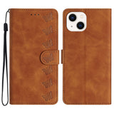 Seven Butterflies Embossed Leather Phone Case, For iPhone 16, For iPhone 15 Pro Max, For iPhone 15 Pro, For iPhone 15 Plus, For iPhone 15, For iPhone 14 Plus, For iPhone 14, For iPhone 14 Pro