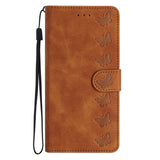 Seven Butterflies Embossed Leather Phone Case, For iPhone 16, For iPhone 15 Pro Max, For iPhone 15 Pro, For iPhone 15 Plus, For iPhone 15, For iPhone 14 Plus, For iPhone 14, For iPhone 14 Pro