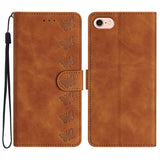 Seven Butterflies Embossed Leather Phone Case, For iPhone 16e / 17e, For iPhone 17 Pro Max, For iPhone 17 Pro, For iPhone 17, For iPhone Air, For iPhone 16 Pro Max, For iPhone 16 Pro, For iPhone 16 Plus