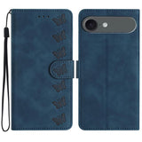 Seven Butterflies Embossed Leather Phone Case, For iPhone 16e / 17e, For iPhone 17 Pro Max, For iPhone 17 Pro, For iPhone 17, For iPhone Air, For iPhone 16 Pro Max, For iPhone 16 Pro, For iPhone 16 Plus