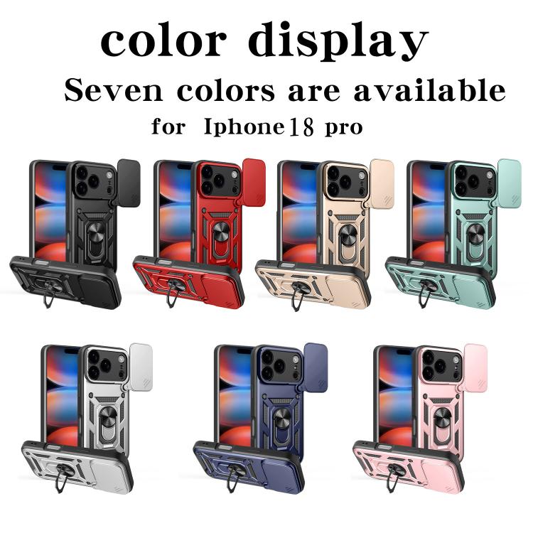 Sliding Camera Cover Design TPU+PC Phone Case, For iPhone 18 Pro, For iPhone 18 Pro Max, For iPhone 17e / 16e, For iPhone 17 Pro Max, For iPhone 17 Pro, For iPhone 17