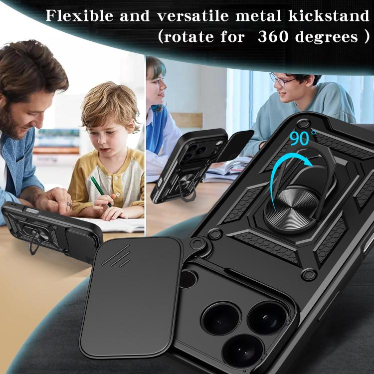 Sliding Camera Cover Design TPU+PC Phone Case, For iPhone 18 Pro, For iPhone 18 Pro Max, For iPhone 17e / 16e, For iPhone 17 Pro Max, For iPhone 17 Pro, For iPhone 17