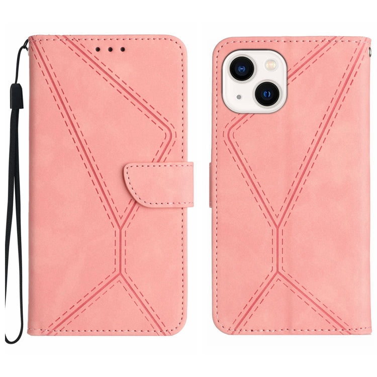 Stitching Embossed Leather Phone Case, For iPhone 16, For iPhone 15 Pro Max, For iPhone 15 Pro, For iPhone 15 Plus, For iPhone 15