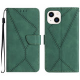Stitching Embossed Leather Phone Case, For iPhone 16, For iPhone 15 Pro Max, For iPhone 15 Pro, For iPhone 15 Plus, For iPhone 15