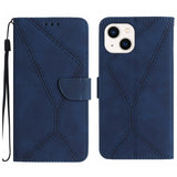 Stitching Embossed Leather Phone Case, For iPhone 16, For iPhone 15 Pro Max, For iPhone 15 Pro, For iPhone 15 Plus, For iPhone 15