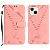 Stitching Embossed Leather Phone Case, For iPhone 16, For iPhone 15 Pro Max, For iPhone 15 Pro, For iPhone 15 Plus, For iPhone 15