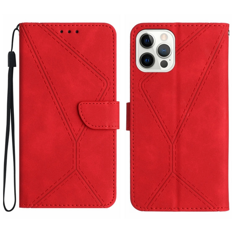 Stitching Embossed Leather Phone Case, For iPhone 16, For iPhone 15 Pro Max, For iPhone 15 Pro, For iPhone 15 Plus, For iPhone 15