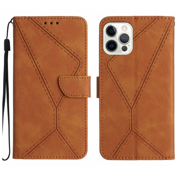 Stitching Embossed Leather Phone Case, For iPhone 16, For iPhone 15 Pro Max, For iPhone 15 Pro, For iPhone 15 Plus, For iPhone 15