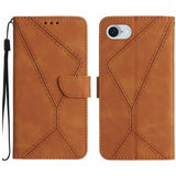 Stitching Embossed Leather Phone Case, For iPhone 17e / 16e, For iPhone 17 Pro Max, For iPhone 17 Pro, For iPhone 17, For iPhone Air, For iPhone 16 Pro Max, For iPhone 16 Pro, For iPhone 16 Plus