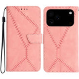 Stitching Embossed Leather Phone Case, For iPhone 17e / 16e, For iPhone 17 Pro Max, For iPhone 17 Pro, For iPhone 17, For iPhone Air, For iPhone 16 Pro Max, For iPhone 16 Pro, For iPhone 16 Plus