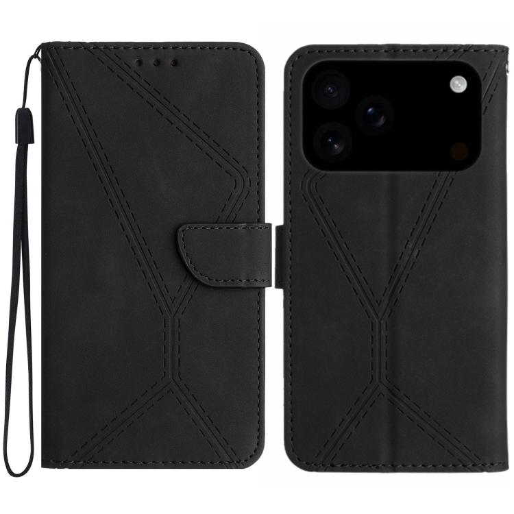 Stitching Embossed Leather Phone Case, For iPhone 17e / 16e, For iPhone 17 Pro Max, For iPhone 17 Pro, For iPhone 17, For iPhone Air, For iPhone 16 Pro Max, For iPhone 16 Pro, For iPhone 16 Plus
