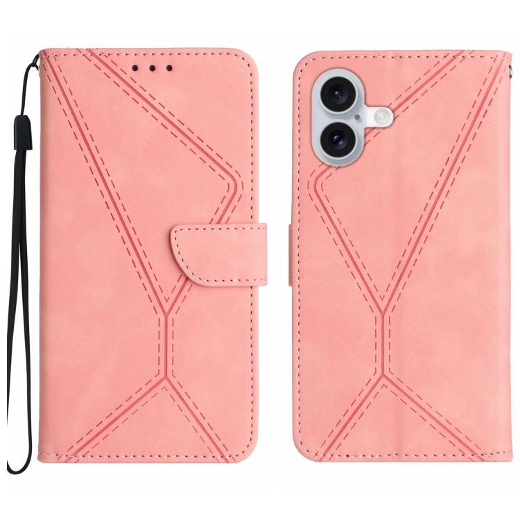 Stitching Embossed Leather Phone Case, For iPhone 17e / 16e, For iPhone 17 Pro Max, For iPhone 17 Pro, For iPhone 17, For iPhone Air, For iPhone 16 Pro Max, For iPhone 16 Pro, For iPhone 16 Plus
