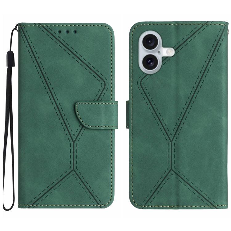 Stitching Embossed Leather Phone Case, For iPhone 17e / 16e, For iPhone 17 Pro Max, For iPhone 17 Pro, For iPhone 17, For iPhone Air, For iPhone 16 Pro Max, For iPhone 16 Pro, For iPhone 16 Plus