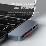 Yesido HB10 6 in 1 USB-C / Type-C Ports Multifunctional Docking Station HUB Adapter, HB10