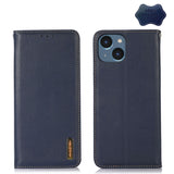KHAZNEH Nappa Top Layer Cowhide Leather Phone Case, For iPhone 15