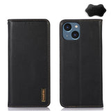 KHAZNEH Nappa Top Layer Cowhide Leather Phone Case, For iPhone 15