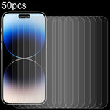 50pcs 0.26mm 9H 2.5D High Aluminum Tempered Glass Film, For iPhone 17 Pro Max, For iPhone 17 Pro / 17, For iPhone Air, For iPhone 16 Pro Max, For iPhone 16 Pro, For iPhone 16 Plus, For iPhone 16, For iPhone 15 Plus / 15 Pro Max, For iPhone 15 / 15 Pro