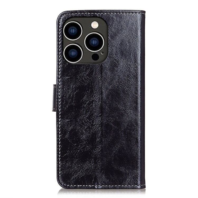 Retro Crazy Horse Texture Horizontal Flip Leather Phone Case, For iPhone 15 Pro Max, For iPhone 15 Pro, For iPhone 15 Plus, For iPhone 15