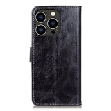 Retro Crazy Horse Texture Horizontal Flip Leather Phone Case, For iPhone 15 Pro Max, For iPhone 15 Pro, For iPhone 15 Plus, For iPhone 15
