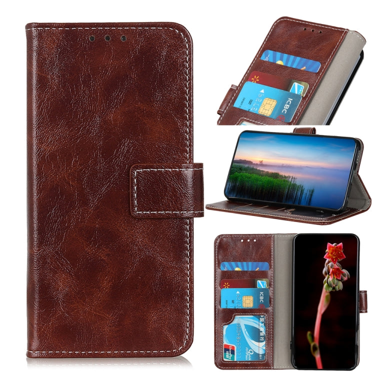 Retro Crazy Horse Texture Horizontal Flip Leather Phone Case, For iPhone 15 Pro Max, For iPhone 15 Pro, For iPhone 15 Plus, For iPhone 15