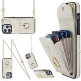 Rhombic Texture Card Bag Phone Case with Long Lanyard, For iPhone 14 Pro Max, For iPhone 13 Pro Max, For iPhone 13 Pro, For iPhone 13, For iPhone 12 / 12 Pro, For iPhone 12 Pro Max