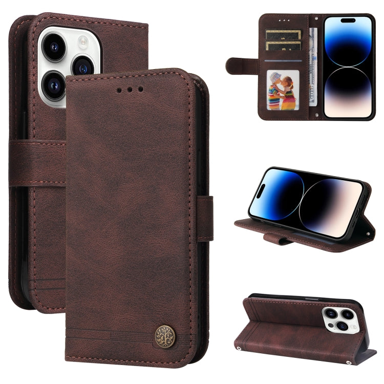 Skin Feel Life Tree Leather Phone Case, For iPhone 15 Pro Max, For iPhone 15 Pro, For iPhone 15 Plus, For iPhone 15