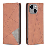 Rhombus Texture Magnetic Leather Phone Case, For iPhone 15 Pro Max, For iPhone 15 Pro, For iPhone 15 Plus, For iPhone 15
