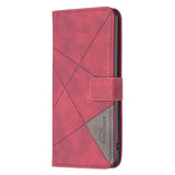 Magnetic Buckle Rhombus Texture Leather Phone Case, For iPhone 15 Pro Max, For iPhone 15 Pro, For iPhone 15 Plus, For iPhone 15