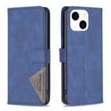 Magnetic Buckle Rhombus Texture Leather Phone Case, For iPhone 15 Pro Max, For iPhone 15 Pro, For iPhone 15 Plus, For iPhone 15