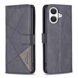 Magnetic Buckle Rhombus Texture Leather Phone Case, For iPhone 17 Pro Max, For iPhone 17 Pro, For iPhone 17, For iPhone Air, For iPhone 16 Pro Max, For iPhone 16 Pro, For iPhone 16 Plus, For iPhone 16