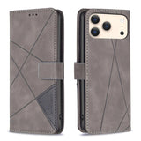 Magnetic Buckle Rhombus Texture Leather Phone Case, For iPhone 18 Pro/17 Pro, For iPhone 18 Pro Max/17 Pro Max, For iPhone 17, For iPhone 17 Air, For iPhone 16 Pro Max, For iPhone 16 Pro, For iPhone 16 Plus, For iPhone 16