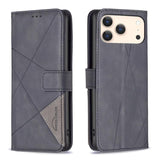 Magnetic Buckle Rhombus Texture Leather Phone Case, For iPhone 18 Pro/17 Pro, For iPhone 18 Pro Max/17 Pro Max, For iPhone 17, For iPhone 17 Air, For iPhone 16 Pro Max, For iPhone 16 Pro, For iPhone 16 Plus, For iPhone 16
